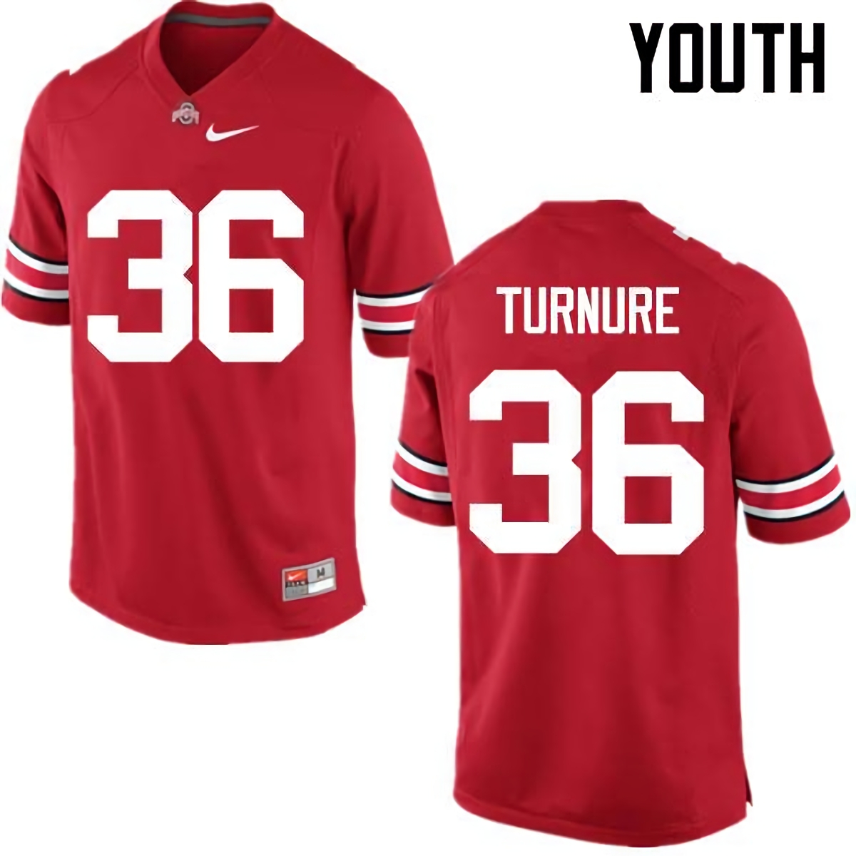 Zach Turnure Ohio State Buckeyes Youth NCAA #36 Nike Red College Stitched Football Jersey BBM8056PC